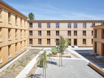 Wohnheime in modularer Holzbauweise in Freiburg